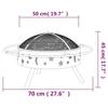 VidaXL Foyer avec tisonnier 70 cm XXL acier 360064