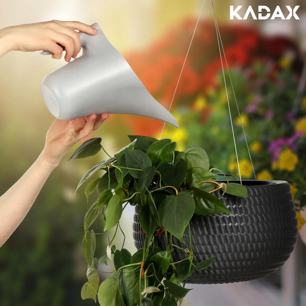 KADAX Hanging Flowerpot for Balcony Terrace Bowl Gray 29.5cm