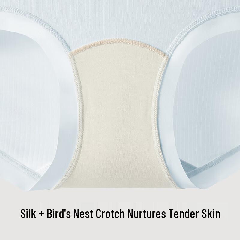 Youkeshu Women's Seamless Antibacterial Mid-Waist Briefs