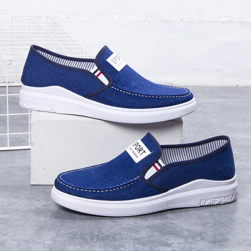 Fashion Men Canvas Shoes  New Spring Summer Comfortable Canvas Men Casual Shoes Male Flat Loafers Shoes Men Dfv45