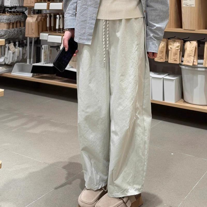 

Women s Summer Japanese-Style Wide-Leg Balloon Pants | Elastic Drawstring Slimming Capri Casual Lantern Trousers 2XL