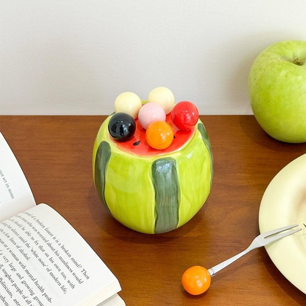 Decorative Watermelon Fruit Fork Set Cartoon Salad Fork Creative Dessert Cake Fork  BBQ