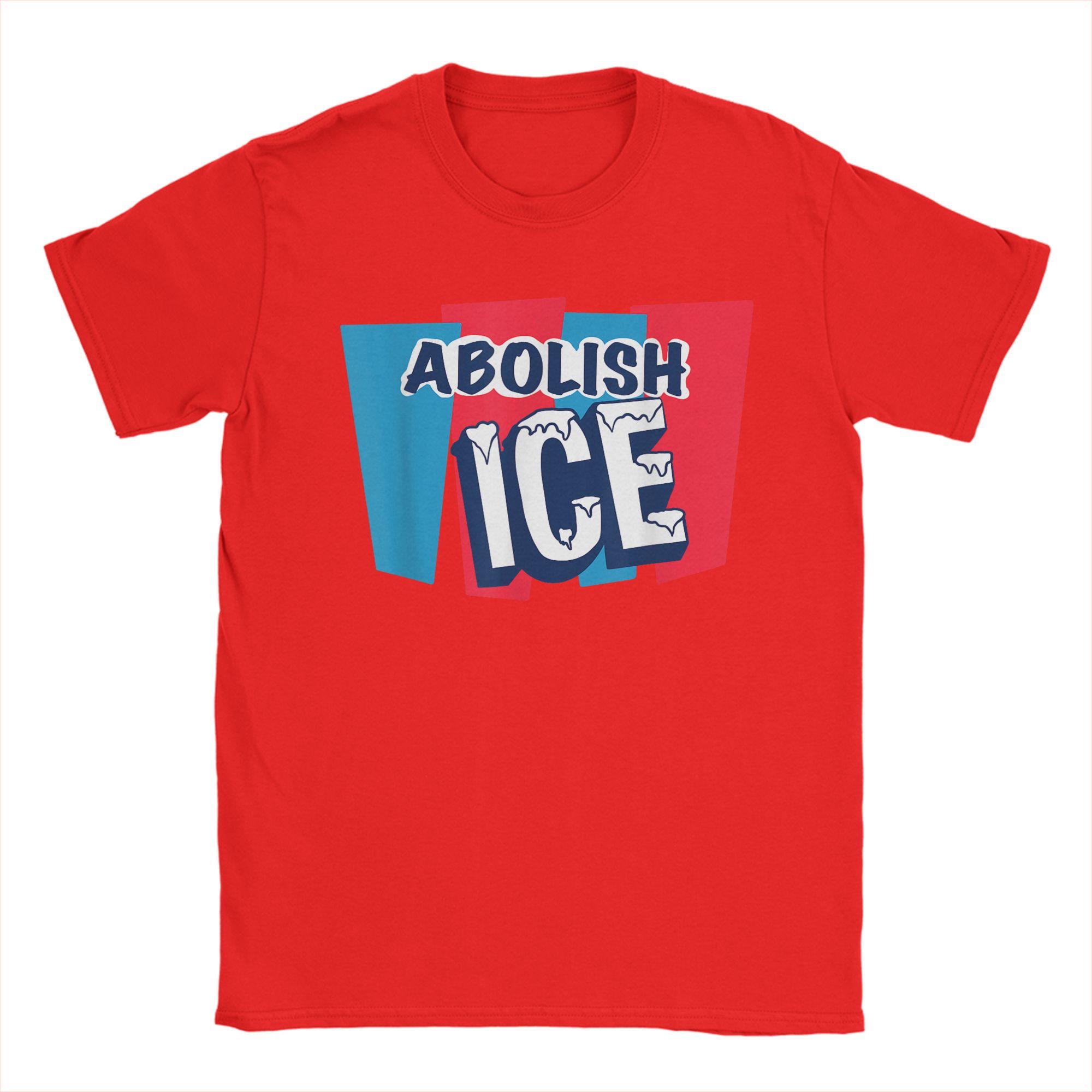 Retro Abolish Ice T Shirts Unisex Cotton Funny TShirts Crewneck Tee Shirt Short Sleeve Clothes New Arrival S