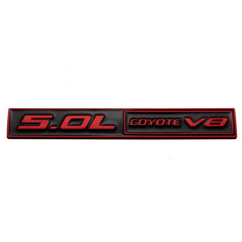 Ford Mustang 5.0L COYOTE V8 Metal Emblem - Car Modification Fender Sticker