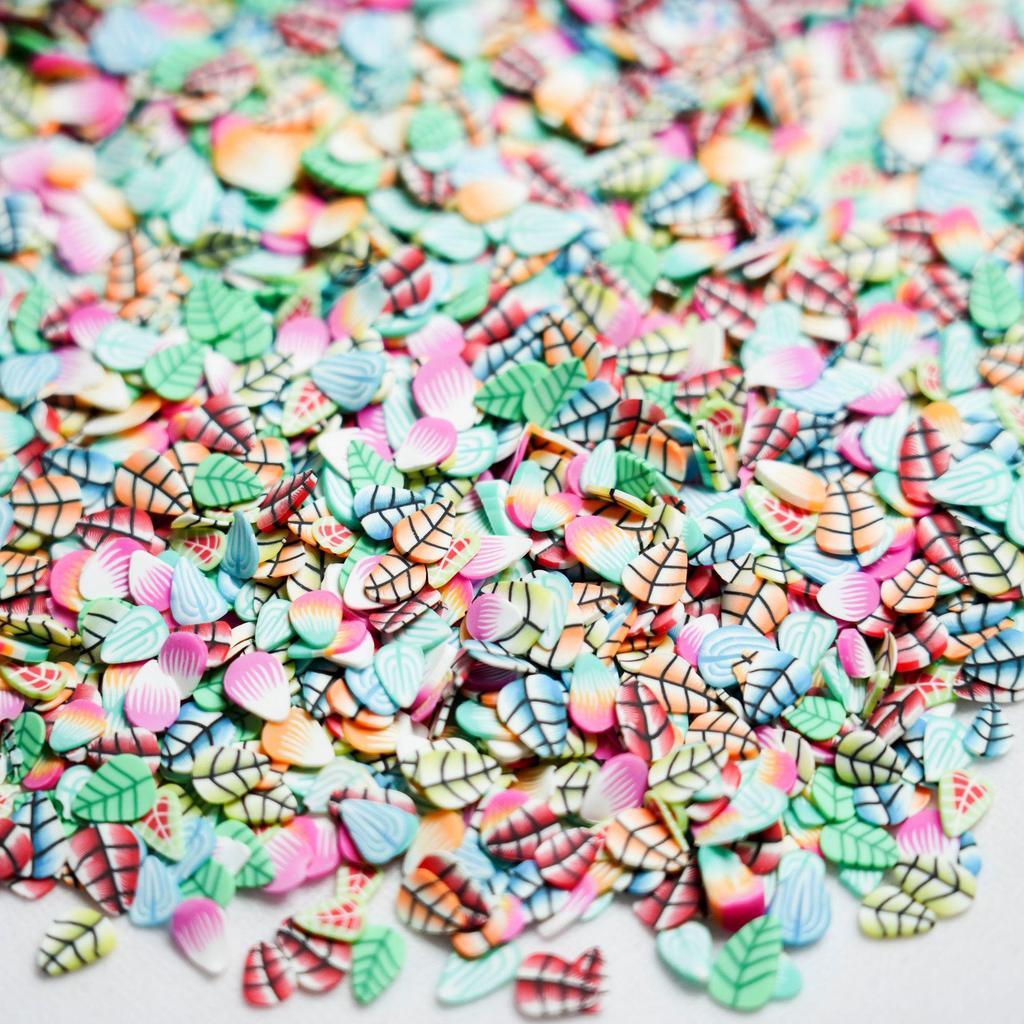 Christmas Polymer Clay Fruit Slices for DIY Nail Art and Crafts.