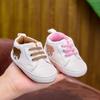 Unisex Infant Slip-On Sports Shoes, Soft Sole for Walking, Ages 0-1, Spring/Autumn, White