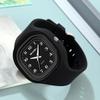 Square Silicone Arabic Perfect Gift for High School Black Women's Wristwatch, Waterproof, Sporty, Cute, Simple, Stylish, Casual, Numerals,