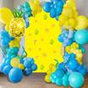 137PCS Tropical Sea Theme Balloon Garland Arch Set for Birthday Party Indoor Background Wall Activities Celebration Party