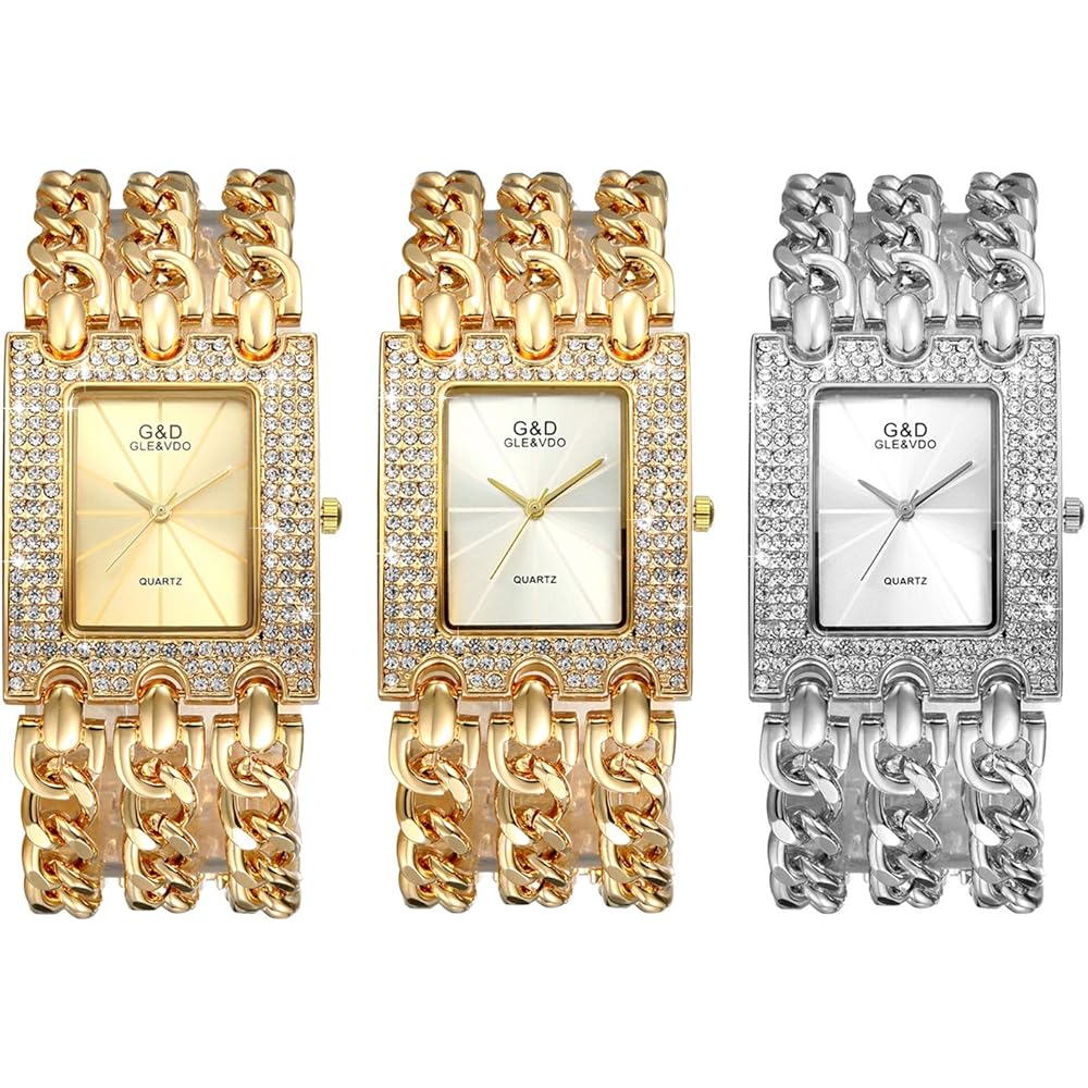 Lancardo Women s Stainless Steel Waterproof Watch Quartz Movement Square Dial Chain Band Fashion Accessory