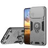 KEYSION Shockproof Armor Case for Infinix Hot 60i 5G Silicone+PC Camera Lens Protection Ring Stand Phone Cover for Hot 60i 5G