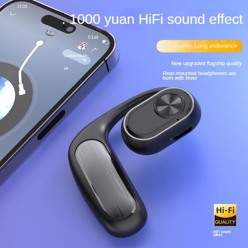 Single Ear Open Ear TWS Wireless Headphones with Long Battery Life Bluetooth 5.3 Gaming Headset