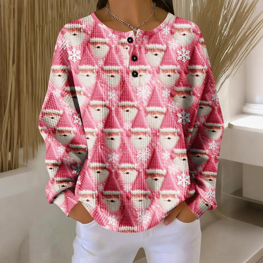 Women's Casual Shirts Long Sleeve Tops Button Up V Neck Loose Knit Fall Favorites For Women