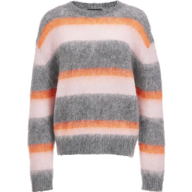VEROMODA Women's Color-Block Striped Mohair Blend Sweater