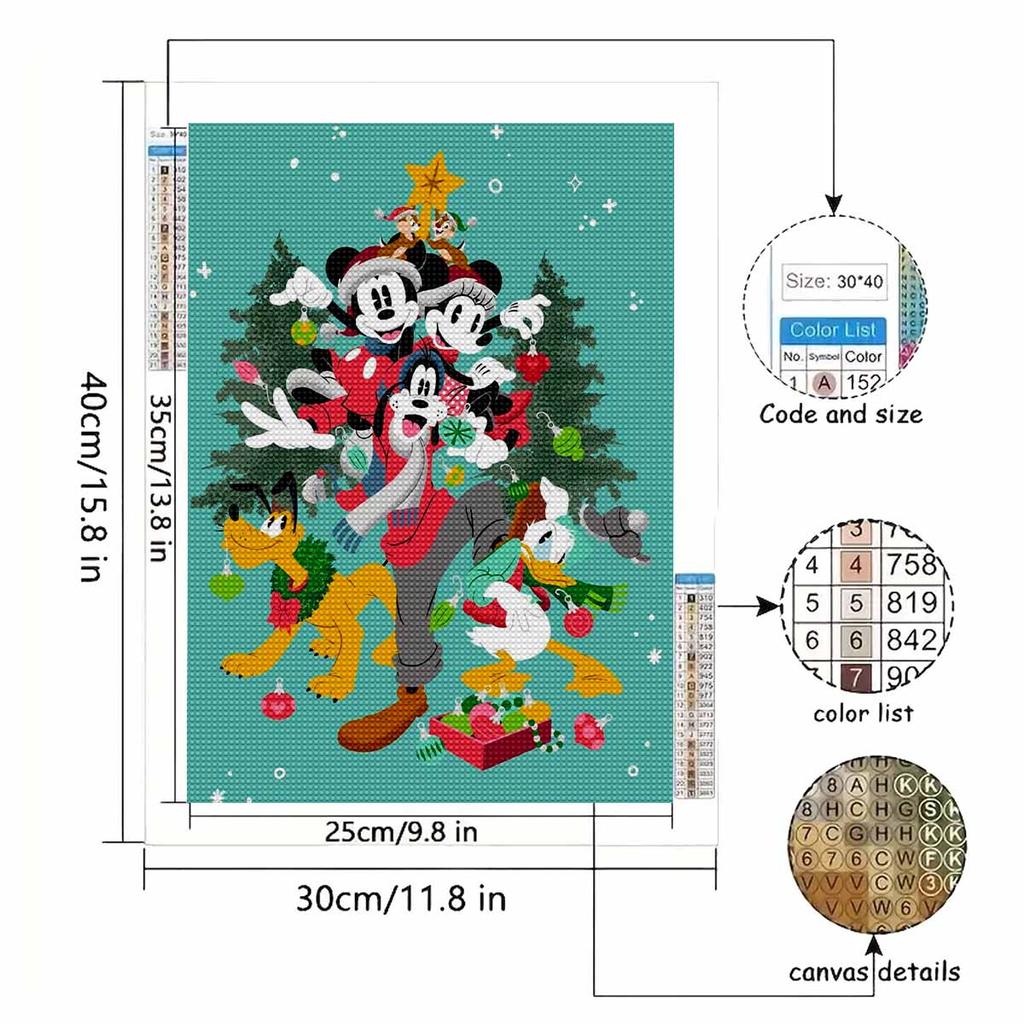 DIY Diamond Painting Mickey Mouse Clubhouse Cross Stitch Kit Mosaic Art Diamond Painting Full Circle Diamond Home Decoration