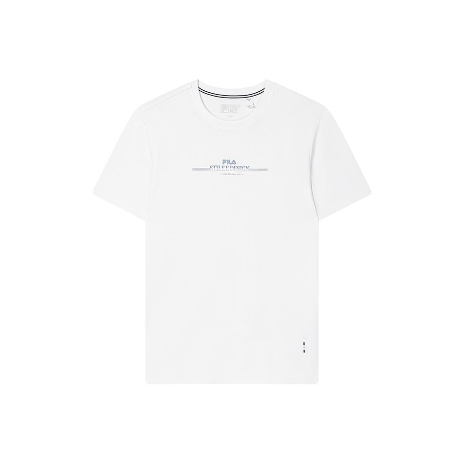 New FILA WHITE T Shirts Men's Standard White F11M533113F-WT