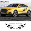 Car Racing Lattices Vinyl Sticker Lattices Decals Racing Sports Style Stripe Auto Body Side Door Decor Vinyl Decal DIY Stickers