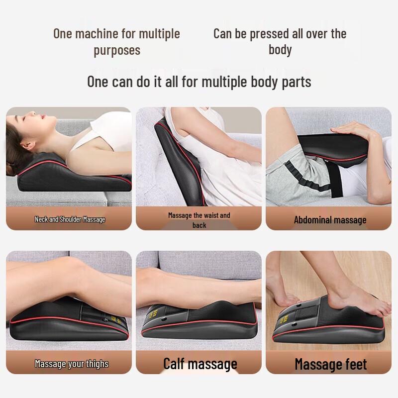 AUX Cervical Neck & Back Massager with Heat (AUX-S8) CN Plug (adapter Included)