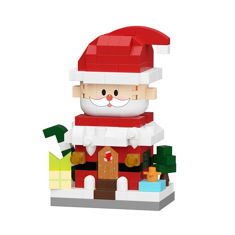 Non-Toxic Christmas Sweet House Snowman Building Block Creative Cartoon Santa Claus Children'S Puzzle Assembly Toy Christmas Gift