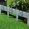 10 Adet Bahçe Çiti Taklit Taş Bitki Destek Kazığı Dış Mekan Kenarlığı Dekoratif Sınır DIY Çim Bahçe Peyzaj Bitki Çiti