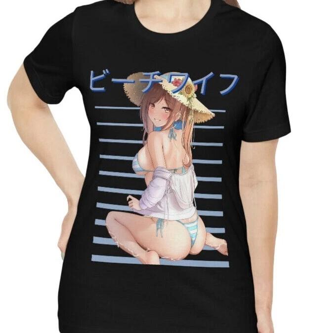 Футболка Waifu Кавайи Сугой Японская Манга Тройник Одежда 90-х Любители Аниме Гик 4XL