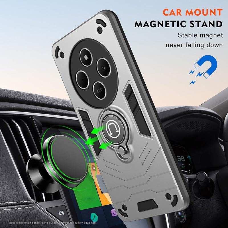 Pro Redmi 14C Nárazuvzdorný Pancéřový Držák do Auta Magnetický Prsten Kryt Telefonu Pro Redmi 14C Pouzdro Chránící Fotoaparát Pro Redmi 14C Pouzdra Fundas