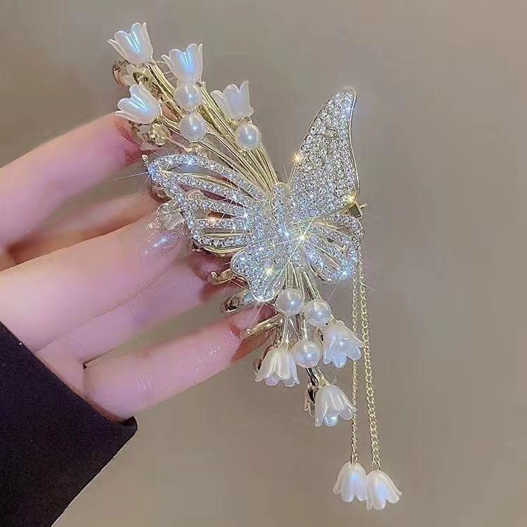 Alloy Womens Back-of-Head Grabber Large High-End Hair Claw Clip Summer 2026 Shark Clip Headpiece Japan and Korean Style