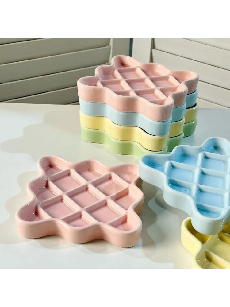 Creative Ceramic Dopamine Pet Canned Licking Plate Prevent Choking Dog Food Pot Prevent Black Chin Cat Slow Food Plate