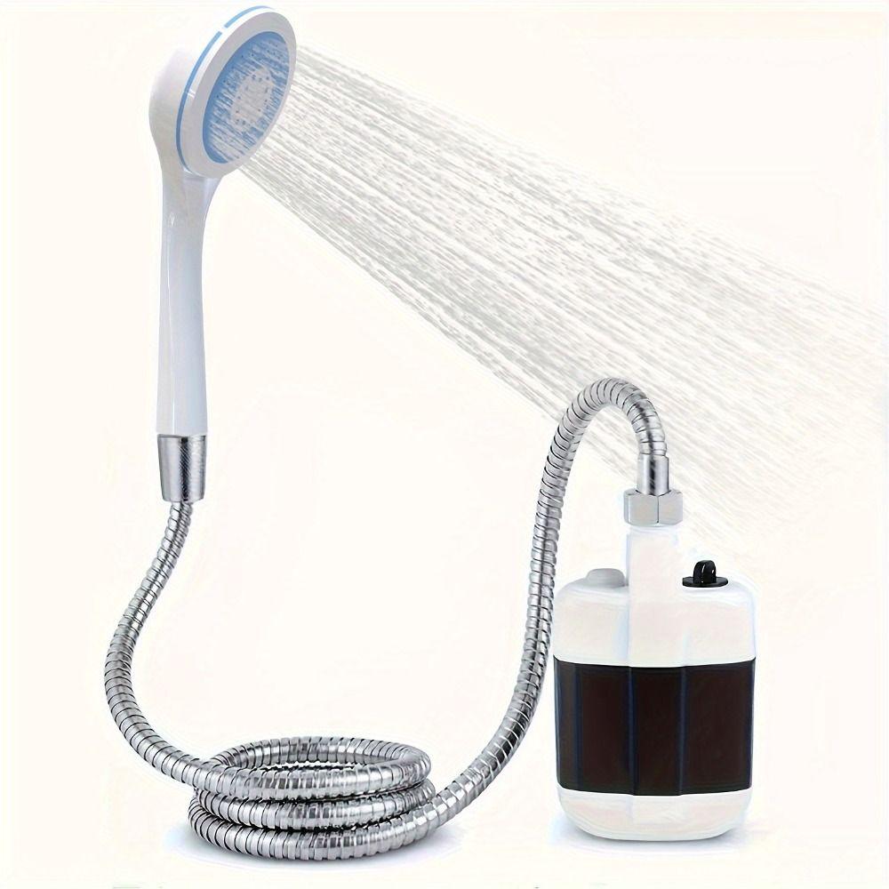 USB Rechargeable Camping Electric Shower Head ABS Handheld Shower Pump  Hiking