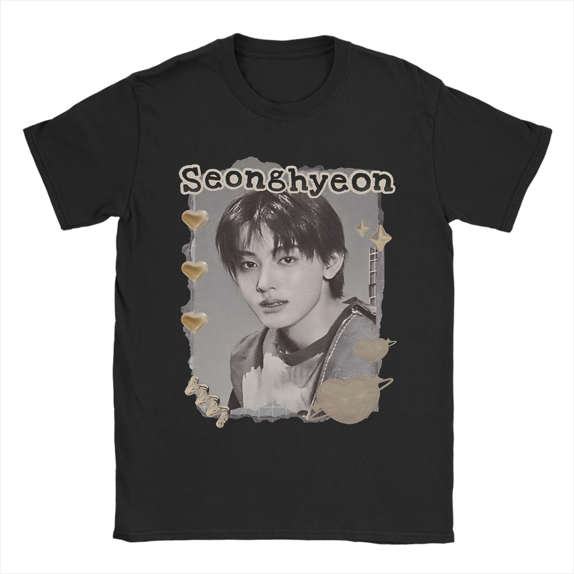 Мужчины Женщины Графический CORTIS Seonghyeon Kpop Boy Group Скрапбукинг Коллаж Уютный Y2K Винтажный Футболка Хлопок Футболки Одежда S разноцветный