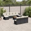 Vidaxl 11-Cz. Set da Giardino, Cuscini Rattan Nero Pe