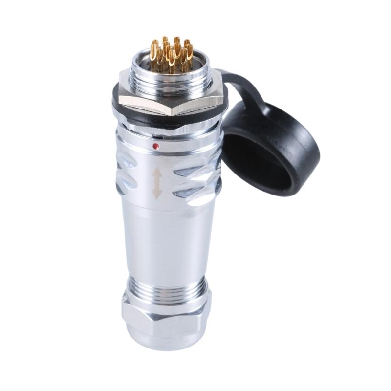 SF2010 Waterproof Industrial Connector SF2012 Female Plug & Male Socket IP67 2Pin to 12Pin For 20mm Panel Mount