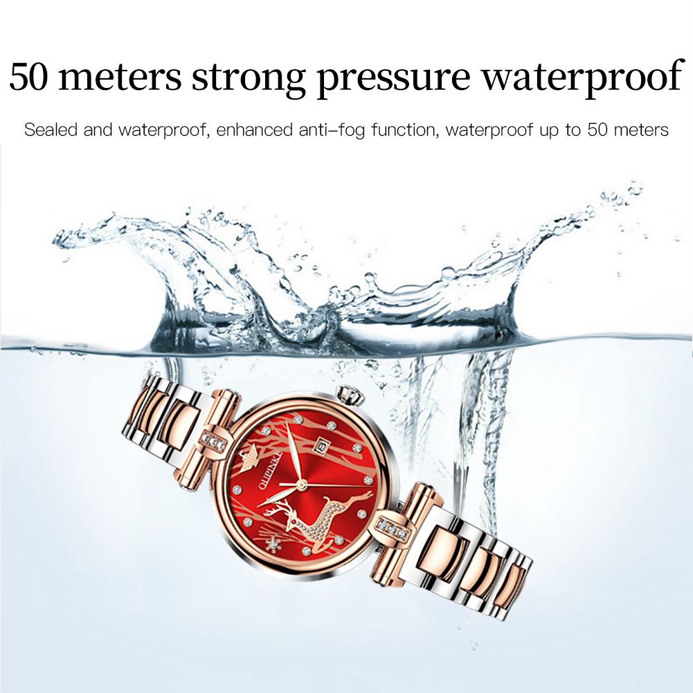 OUPINKE Klokker Motemerke Automatisk Mekanisk Klokke Vanntett Dameklokke