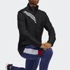 Adidas Logo Print Casual Running Stand Collar Sport Jacket Men Jackets Black FL6971
