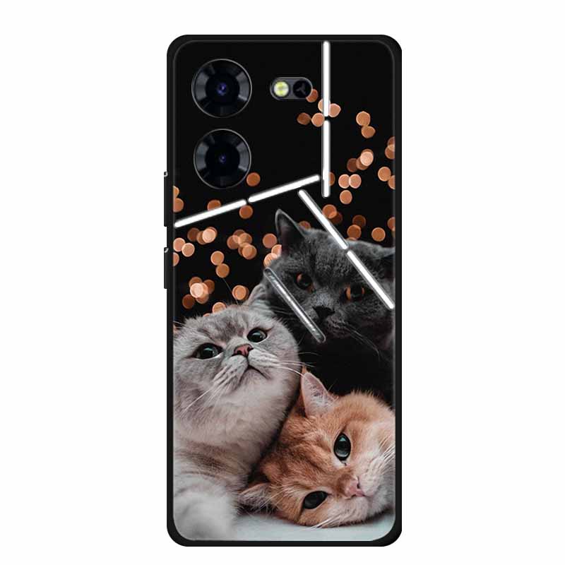 Luxury Case For Tecno Pova 5 Pro 5G TPU Soft Silicone Back Cover for Tecno Pova5 Pro 2023 LH8n Phone Cases Cute 6.78" New etui