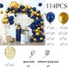 Kit de Guirlande de Ballons Bleu Marine Bleu Or Confettis Arche de Ballons Décoration de Fête de Remise de Diplôme Baby Shower Mariage Anniversaire Globos