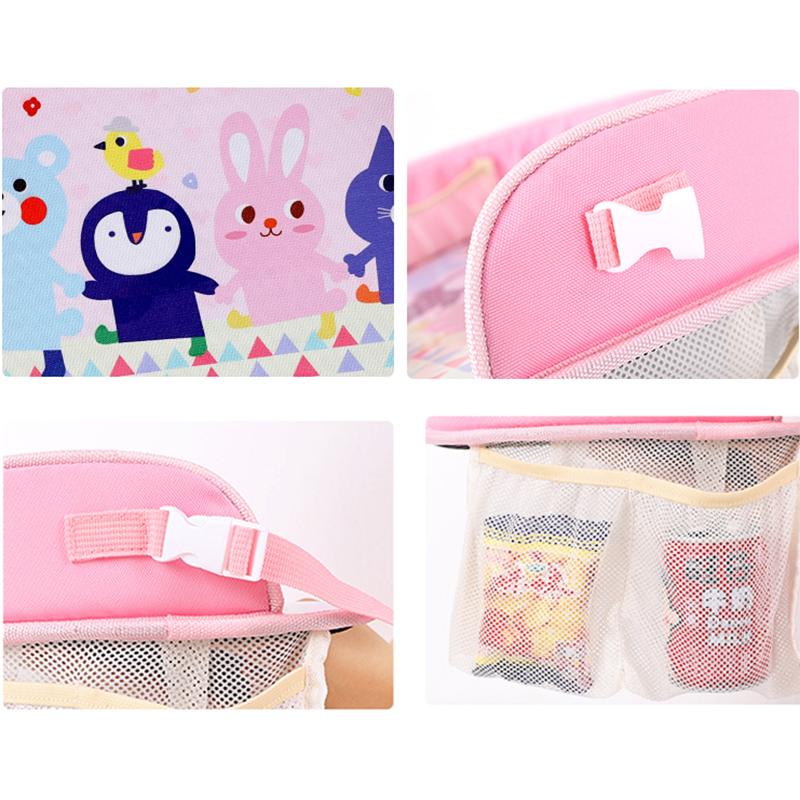 Taca do siedzenia dla dziecka Wodoodporny stolik Fotelik samochodowy Ulepszony Autos Taca podróżna dla malucha Przechowywanie dzieci Uchwyt dla niemowląt Kreskówka płot dla noworodka