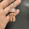 Jellyfish Keychain Capsule Toy Simulation Marine Organism Model Toy Stereogram Gacha Pendants Gifts