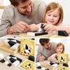 Black and White Building Block Puzzle Educational Toy for Kids, Spatial Thinking, Parent-child Interaction, Desktop Game with Hidden Blocks