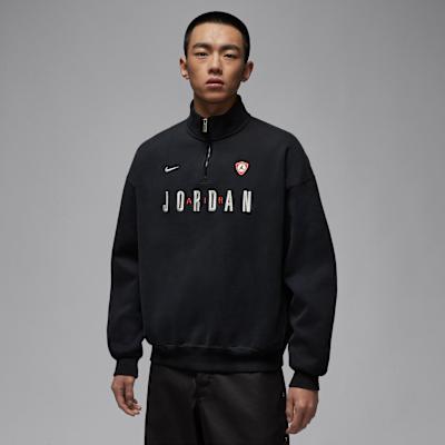 Jordan Sweatshirts Men s Black Stand Collar Moderate S