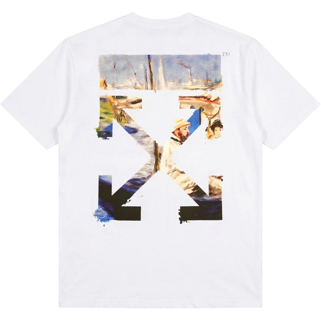 OFF WHITE T Shirt Loose Fit Men's White OMAA038R191850120288