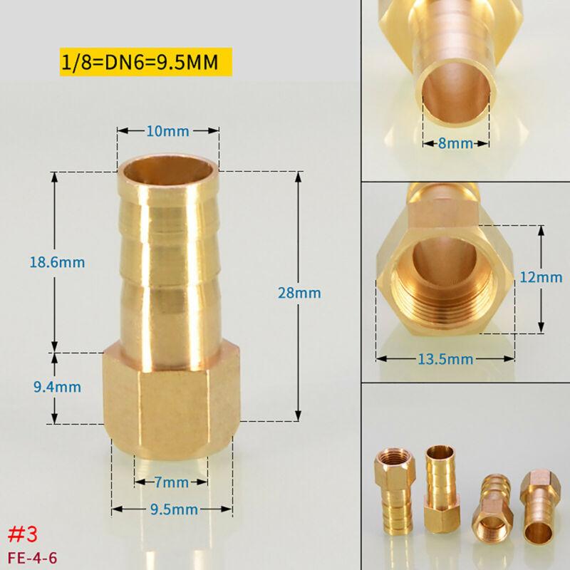

Латунний фітинг для шланга Перехідник 6 8 10 12 14 16 мм хвіст зубця 1/8 1/4 3/8 1/2 внутрішньої різьби Мідний з’єднувач Адаптер з’єднувача