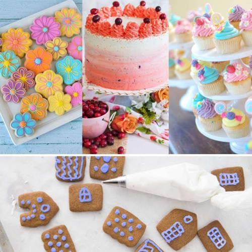 35-piece cake turntable set with crank and knife for adding a finishing touch to your cake decorations. Includes a 27cm crank and knife.