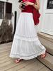 French Lace Patchwork A-line Elastic Waist Skirt
