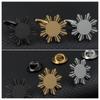 New European American Style Sunflower Men's Brooch Cufflinks Suit Dress Accessories Personalized Versatile Clothing
