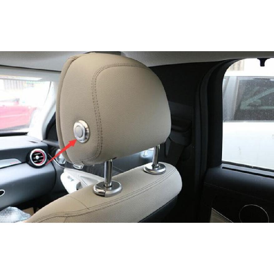 Ring Trim For Benz GLE GLS Silver Aluminum 2016- Seat Headrest Adjust Button