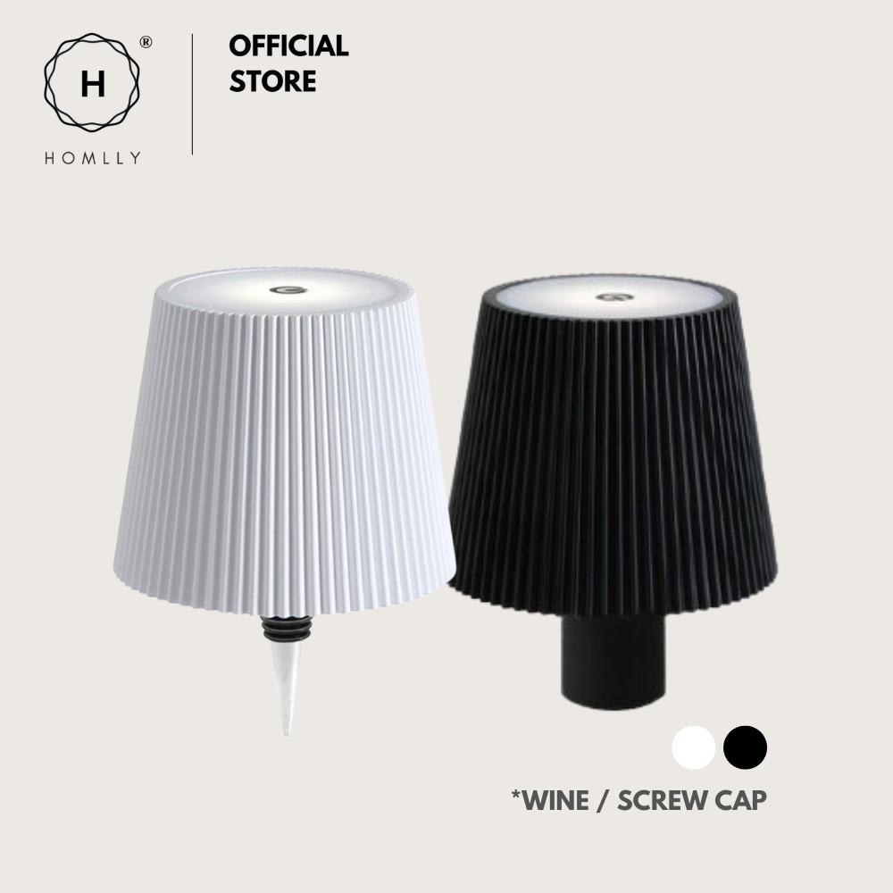 Homlly Touch Control 3 Colors RGB Stepless Dimmable LED Wireless Bottle Lamp Shade