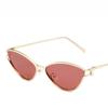 Fashionable Cat Eye Sunglasses Hollow Frame Design Metal Full Frame Glasses Sun Visors Personalized Stylish