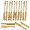 10PCS/SET Glass Drill 6mm For Titanium Ceramic Industrial Grade