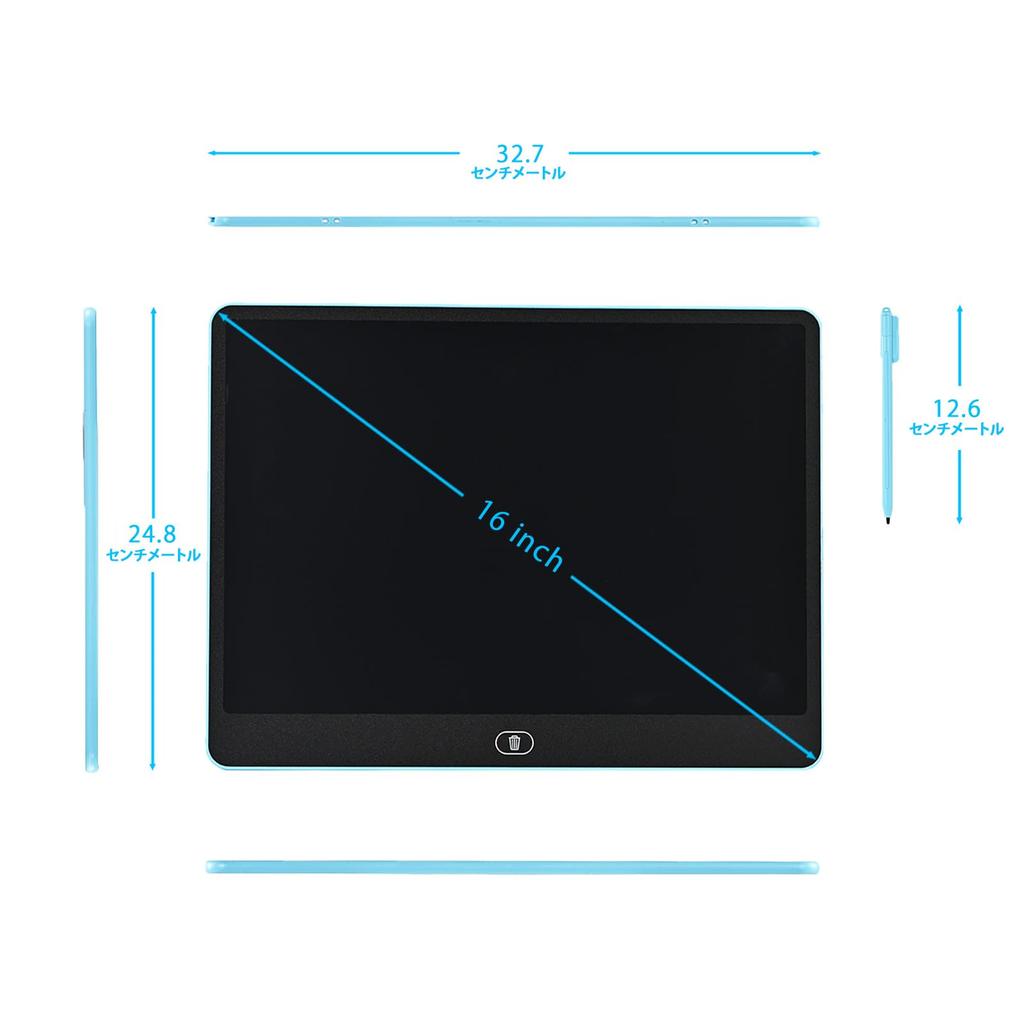 Cimetech Caderno Eletrônico de Desenho para Idades Perfeito para Meninos e Presentes Novos e de Férias Azul Placa de 16 polegadas, Crianças, 3-10, Meninas, Natal, Aniversários,