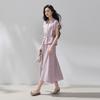 Sancai Lyocell Lapel Shirt & A-line Skirt Set